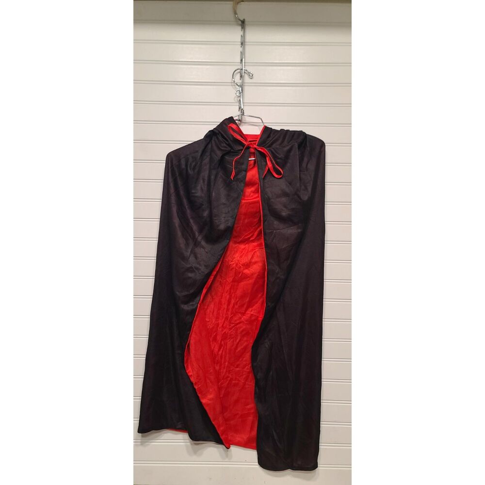 Halloween Vampire Cape Costume Dracula Cloak Black Red Vampire Pirate Cape